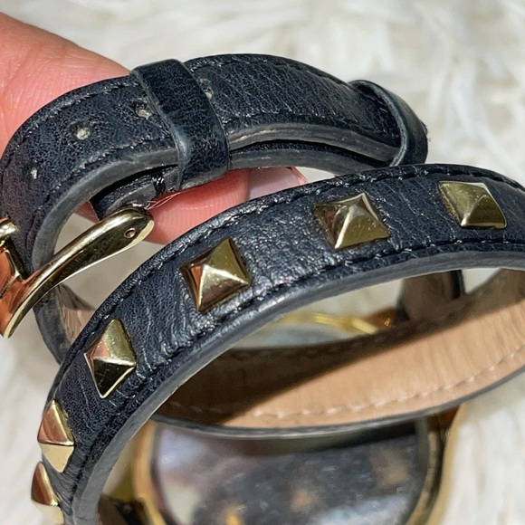 MICHAEL KORS RUNWAY LEATHER DOUBLE WRAP STUD WATCH - Picture 7 of 11